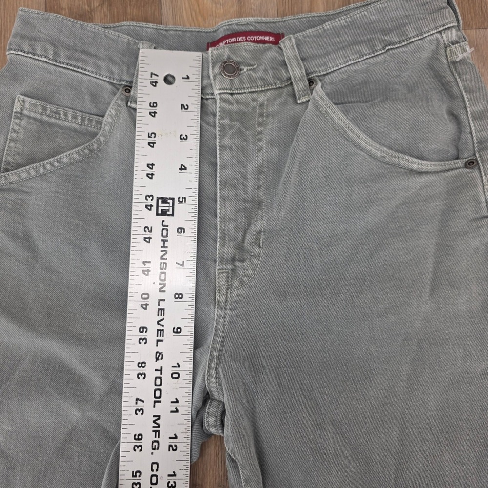 Comptoir des Cotonniers Women's Gray Denim Jeans Size 26‎ Cropped Straight Leg - Picture 6 of 8